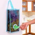 Kitchen Tool Wall Hanging Plastic Holder Bag Trash Bags Organizer Grocery Shopping Pocket Hanging Containers For Kitchen - 1PC. 