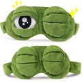 Green Frog Cartoon Cute Eyes Cover The Sad 3D Eye Mask Cover Sleeping Rest Sleep Funny Gift for Adult Kids #237371. 