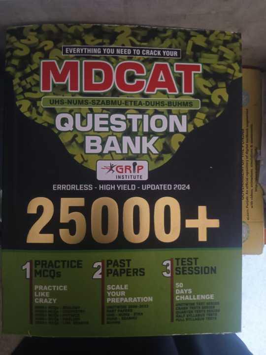 Grip MDCAT Book 18000 MCQs Latest Edition 2023 PMDC / PMC ETEA UHS NUMS