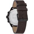 Tommy Hilfiger Men’s Quartz Leather Strap Black Dial 44mm Watch 1791577 Stainless Steel Wrist Watch For Men. 