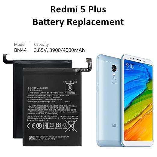 Redmi 5 Plus Battery Replacement BN44 Battery with 4000mAh Capacity , Battery Replacement For Redmi 5 Plus