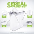 Fast Forward Cereal Containers Storage - Airtight Food Storage Containers For Pantry Organization And Storage - Canister Sets For Kitchen Counter. 