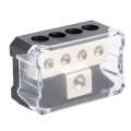 Distribution Block Durable 1 Way In 4 Ways Out 4/8/10 Gauge Wire Output Ground. 