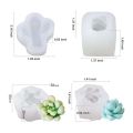 NYT 4 Pcs Candle Silicone Moldssucculent Cactus Plants Resin Casting Mold For Making Diy Candle Soap And Epoxy Resin Crafts. 
