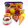 Fast Food Toys Doughnut Ice-Cream Burger Pizza Kitchen Pretend Play set. 