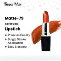 Swiss Miss Lipstick Coral Gold (MATTE-79). 