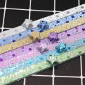 DIY Colorful Star Origami Paper Cartoon Art Craft Star Paper Strip Single Sided Lucky Star Scrapbooking Home Decoration. 