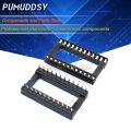 10PCS DIP-24 Wide body Square Hole 24 Pins 2.54MM DIP24 IC Sockets Adaptor Solder Type IC Connector. 
