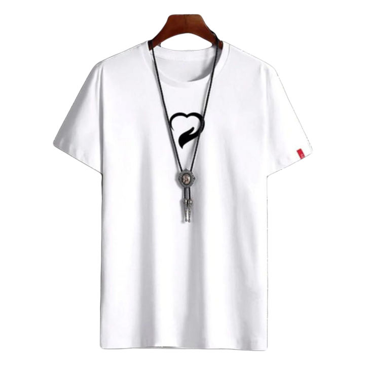 LOVFEE Women's Basic Round Neck Half-Sleeve Tee - Plain Fitted T-Shirt, Soft Cotton Spandex Blend (White, Medium) - View #6