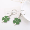 1Pc Stainless Green Leaf Keychain Fashion Four Leaf Clover Steel Lucky Key Chain Eshylala. 