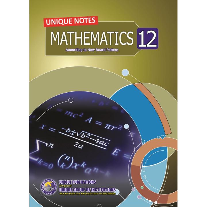 Unique Notes Mathematics 12