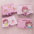 Girls 4 Pcs/lot Underwear Teenagers Panties Boxers Cartoon Printed Shorts for Kids Children's Clothing Baby Cotton Briefs. 