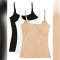 Pack of 3 Cotton Camisoles for Women & Girls - Seamless, Multicolor. 