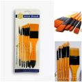 Pack of 7 Multi Shapes High Quality Nylon Professional Art Brush Set Water Color Oil Acrylic Artist Paint Brush Set. 