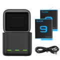 3-channel USB charger with c-cable for GoPro hero 9 black, fully compatible with Go Pro 9 camera Safe Charging with Multi-Protection brand new and high quality. 