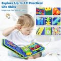 Montessori Busy Book Educational Toys For Toddler Portable Activity Travel Board Fine Motor Skills Early Education learing Toys Soft Busy Books for toddler Board in Bag 08 pages busy book for kids busy book for babies and toddlers. 