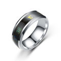 Chic Stainless Steel Temperature Sensor Unisex Finger Ring Jewelry Couple Gift. 