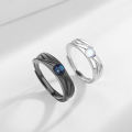 1/2Pcs Creative Moonlight Stone Couple Rings Adjustable Design Dating Friendship Gifts Black and White Ring Fashion Jewelry Accessory. 