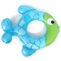 Fish-shaped Inflatable Baby Swimming Ring Swim Bath Pool Float Toy Blue Purple Blue. 