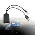 Universal Car 12V bluetooth Module Adapter Cable USB Jack Aux  AUX-IN Stereo NEW Wireless Adapter 3.5MM S3F0. 