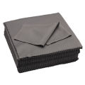 4x Microfiber Cleaning Cloth 20X19cm, Black Cleaning Cloths, Touchscreen, Smartphone Display, Glasses, Laptop. 