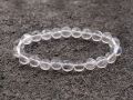 Pair of Clear Quartz Crackle Bead Bracelet. 