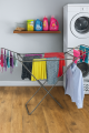 Sturdy Laundry Drying Rack – Foldable Wet Clothes Stand with Multiple Hanging Rods for Efficient Air Drying. 