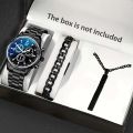 Pack of 3 Watch Gift pack, Chain Bracelet, Bar Locket Set watch for Men/Boys - Gift Pack. 