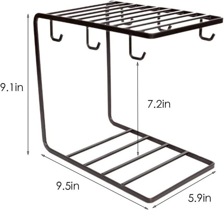 6%20Hook%20Metal%20Mug%20Rack%20Cup%20Holder%20with%202-Tier%20Storage%20Shelf%20for%20Kitchen%20Counter,%20Coffee%20and%20Tea%20Cups%20Organizer,%20Space-Saving%20Drinkware%20Display%20Stand%20-%20Image%209