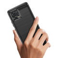 Leweisi Carbon Fiber Bumper Phone Case For Motorola Moto G72 Back Cover Coque Shockproof Protective. 