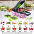 16-in-1 Multifunctional Vegetable Cutter & Chopper | Manual Slicer, Dicer, Grater & Peeler for Fruits, Onion, Potato & Cheese | Easy Kitchen Use. 