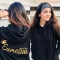 MI'TESORO Customized Name Zipper Hoodie Export Quality Personalized Black Zipper Hoodie with Custom Name - High-Quality Customizable Monogrammed Hooded Jacket - Design Your Own Name Embroidery - Ideal for Men & Women. 