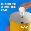 Wiz WiFi Color Smart LED Bulb- 9W (Eq. 60W) E27- 16 million colors- Voice control with Google Assistant, Alexa or Siri shortcuts. 