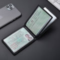 Driver's license leather case men's ultra-thin leather card bag document car driver's license clip female motor vehicle driving license for men. 