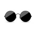 AlRashid Shopping Store Round Sunglasses Black Frame , Black Lens For man Woman Free Gift Box Clean Cloth. 
