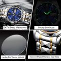 POEDAGAR Mens Quartz Watches Waterproof Luminous Large Dial Men Wristwatches Sports Stainless Steel Watch P615. 