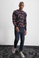 Trendyol Collection Navy Blue Men's Jacquard Christmas Themed Sweater TMNAW20KZ0781. 