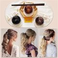Pack OF 2 Ponytail Hair Rings Clips Hair Clips Women Bird Nest Shaped Hair Hairpin Simple Magic Lazy Braider Tool Women Hair Accessories. 