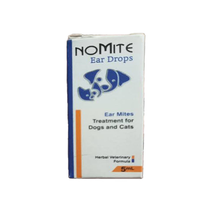 Nomite Ear Drops For Cats And Dogs For Treatment Of Ear Mites