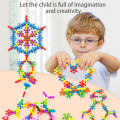 60/100/200Pcs Block Toys 3D Design Three-dimensional Rotating Fun Stable Color Recognition Multicolor Plum Blossom Building Blocks Birthday Gift. 