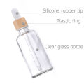 Empty Clear Glass Dropper Bottle, Plastic Cap, Refillable Liquid Container, Eye Drops, Serum Perfume Essential Oil, 5ml-100ml. 