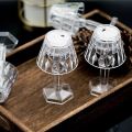 1pc Crystal Table Lamp, Bedside Lamp Bedside Bed Night Light Plastic Pretty Effects For Bedroom Home. 
