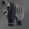 Men Sun Protection Gloves Ice Silk Summer Thin Gloves Non-slip Breathable Sunscreen Gloves. 