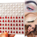 Crystal Tattoo Eye Sticker Glitter Makeup Temporary Rhinestone 3D Face Decoration Stickers. 
