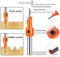 Countersink Drill Bit 8mm Round Shank for Wood Working, with Hex Key Wrench, Tapered Drill Bit for Drilling Holes Wood Processing, Plastic, Available in 3 sizes.. 