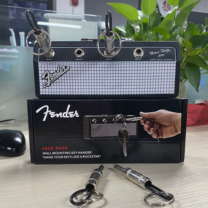Fender Blues Music Key Storage Jack Rack Key Holder Guitar Wall Keychain Holder Vintage Amplifier Home Decoration Gift