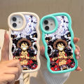 FELMYST for Redmi Note 13 Pro Plus Note 13 Pro 5G Note 13 5G Xiaomi Poco X6 5G Back Cover Big Wave Edge Soft Silicone Anime Luffy Pattern Macaron Phone Case. 