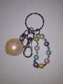 Creative Key Cain Beaded Glass Pearls Fashion Keychains Car Key Rings Accessories For Women Bag Charm Keychain. 