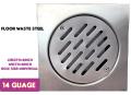 STAINLESS STEEL FLOOR DRAIN WATSE - 6X6 INCHES - FLOOR WASTE - BATHROOM FLOOR DRAIN WASTE - GUTTER JALI. 