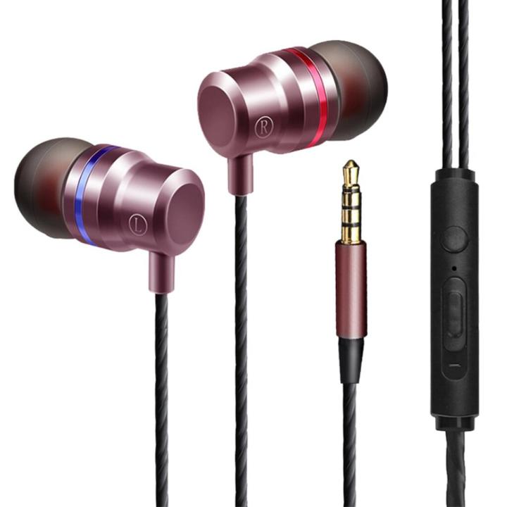 Universal 3.5mm Plug In-Ear Phone Bass Earphones Headsets With Mic Sound Remote Music Gaming Headphones For iPhone Samsung